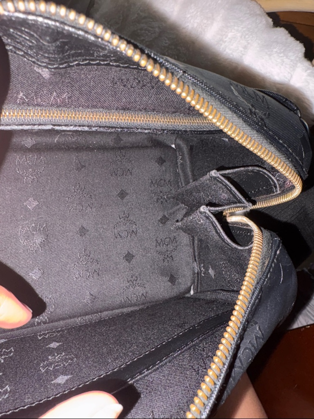 MCM Black Satchel Boston Bag with Gold Hardware - Picture 10 of 12